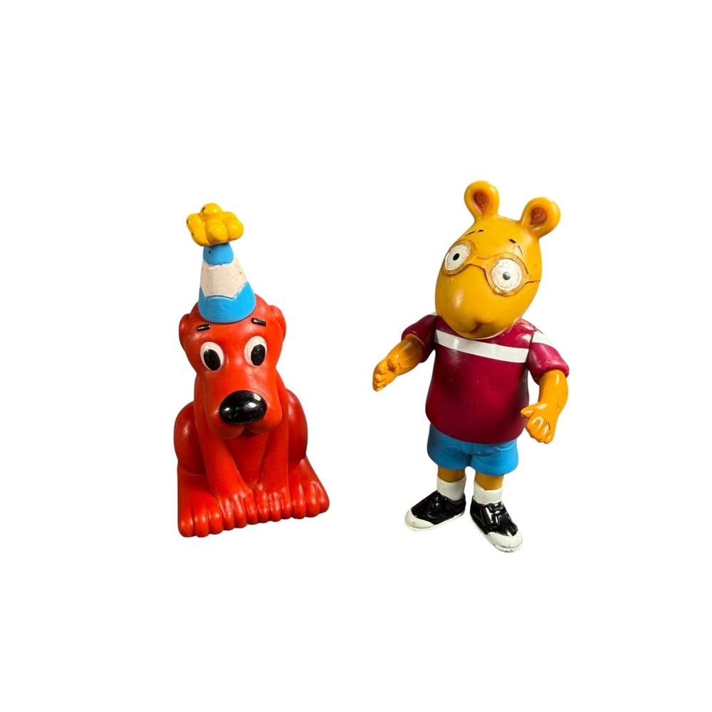 Vintage Clifford the Big Red Dog & Arthur Read PBS Kids Figures Hasbro